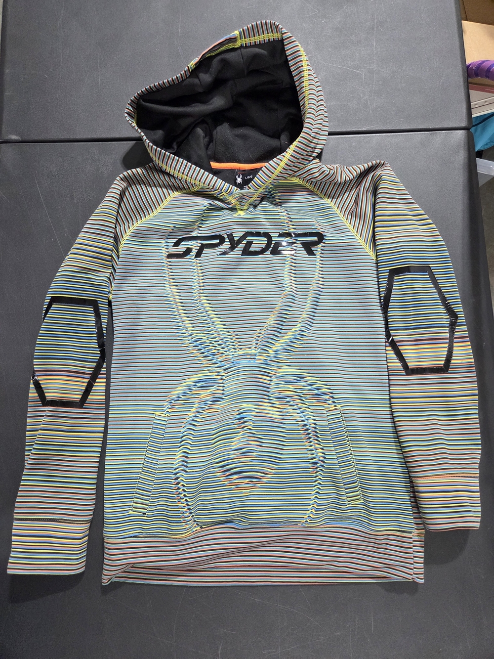 Spyder Youth Multicolor Striped Hooded Sweater